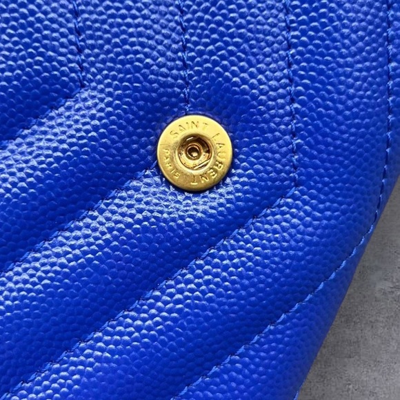 Saint Laurent YSL CASSANDRE MATELASSÉ LG FLAP WALLET IN GRAIN DE POUDRE LEATHER - Picture 8 of 10